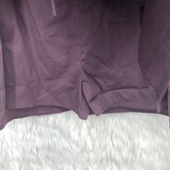 Deep Plum Mini Dress/Romper w/Ruffle Sleeves, Minimalist, Classy Romper SZ S - Picture 5 of 8